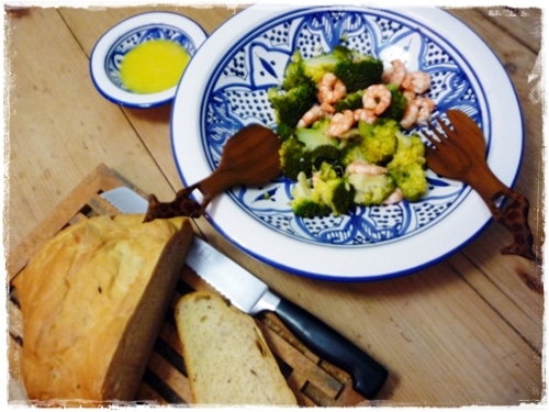 Friends and Food: Broccoli, Prawn and Ginger Salad