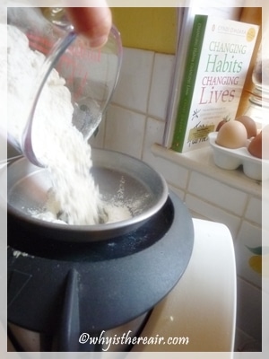 A jam funnel makes it easy to pour ingredients through the hole in the lid