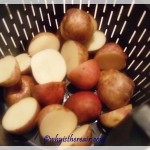 Steam potatoes in the internal steamer basket