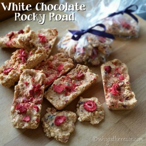 White Chocolate & Strawberry Rocky Road is easy to make and a great Christmas gift for the foodies in your life