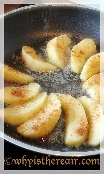 For a deliciously naughty treat (think Nigella Lawson), caramelise your apples in butter with some cinnamon and a little sugar