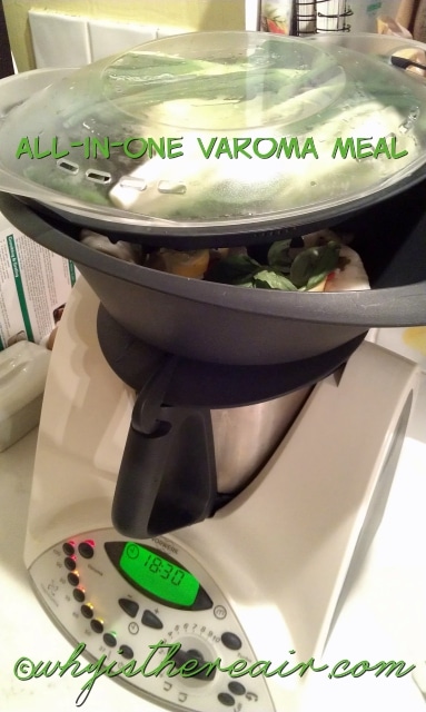 All-in-one Stuffed Chicken Thigh Thermomix Varoma Meal with Curry Sauce