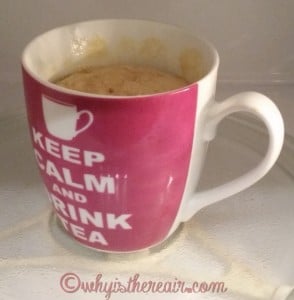 The Magic Minute Microwave Mug Cake "bakes" for about a minute in your microwave