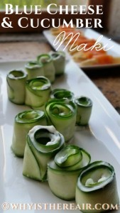 Blue Cheese & Cucumber Maki are a healthy alternative to crips at a drinks party ;-)