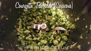 Courgette Tabouleh or courgette couscous is a fast and easy, delicious way to serve your courgettes