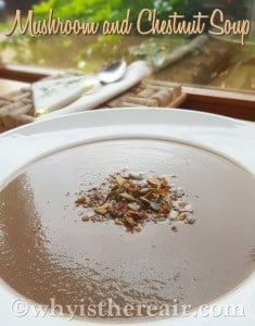 It's easy to turn my favourite super food into this delicious Mushroom and Chestnut Soup, thanks to our trusty friend the Thermomix