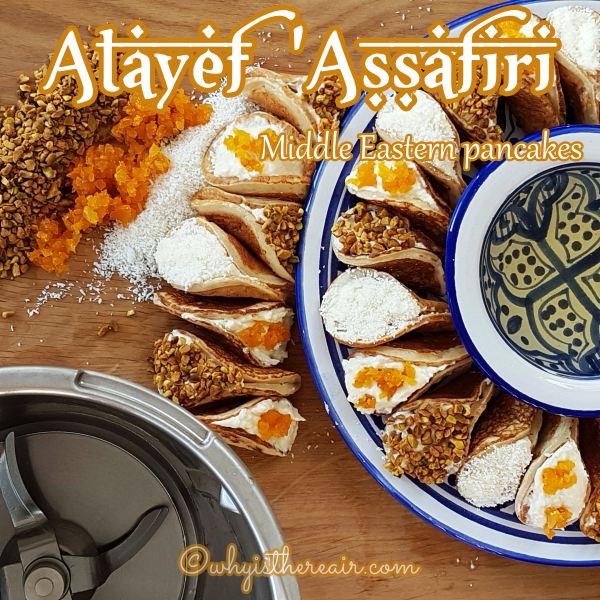 These Atayef 'Assafiri or Middle-Eastern pancakes are not as sweet as many other oriental pastries, they're just plain delicious!