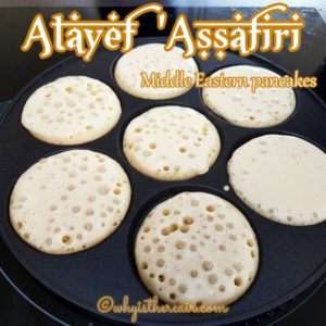 Atayef Assafiri or Middle-Eastern pancakes