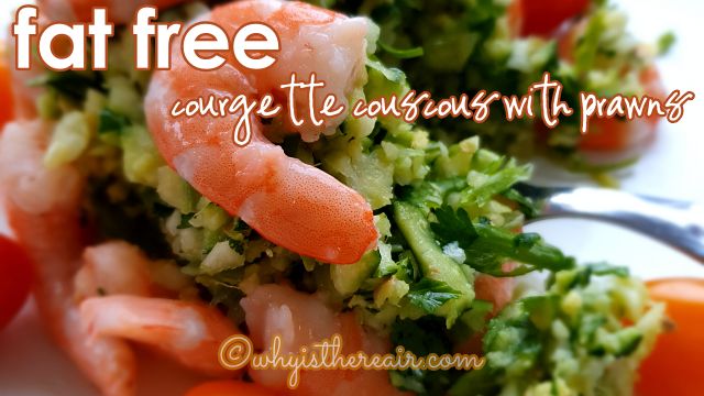 Fat Free Courgette Couscous with Prawns